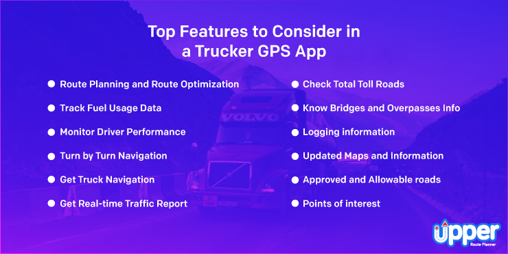 Top Features to Consider in a Trucker GPS App