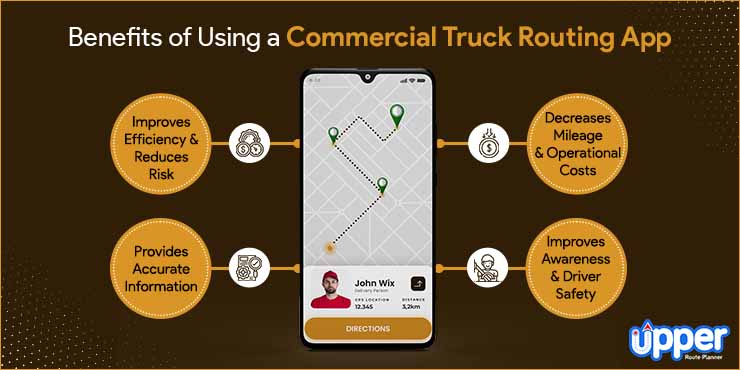 Benefits of Using a Commercial Truck Routing App