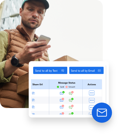 Delivery Driver Get Routes Through Email or Text message