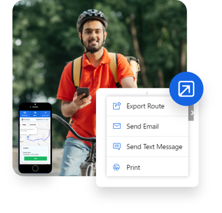 Upper Crew offers Export the Route Feature to Driver