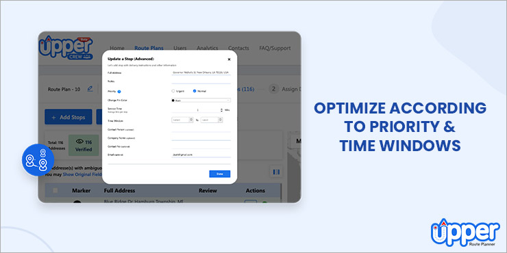 Optimize according to priority and time window