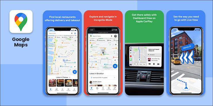 google maps - multiple stops route planner app