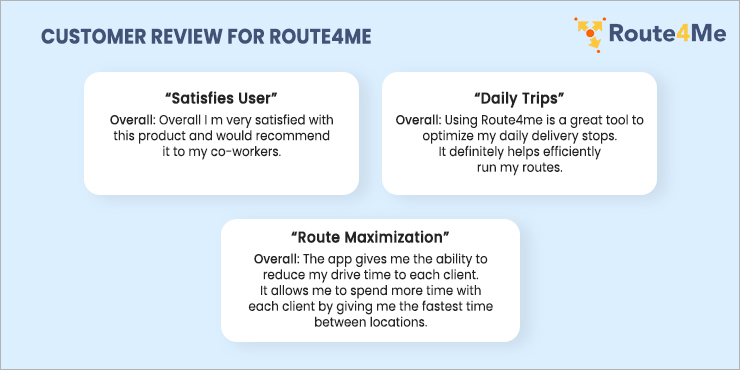 Route4me Customer reviews