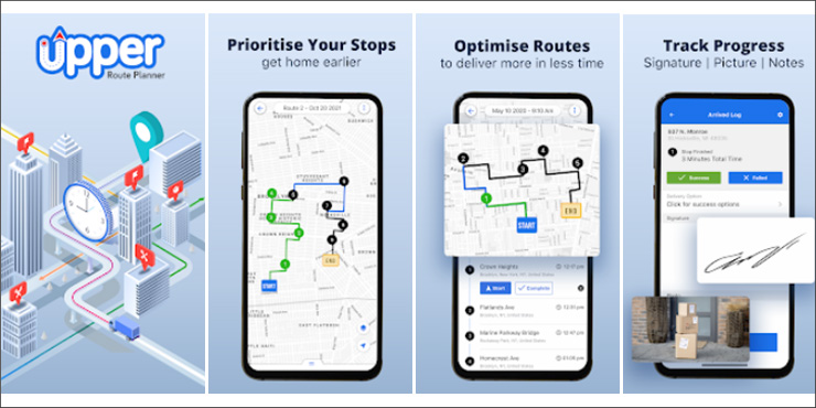 upper route planner - best route planning app for android