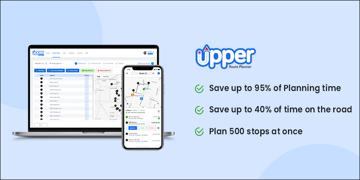 Upper delivery route planner