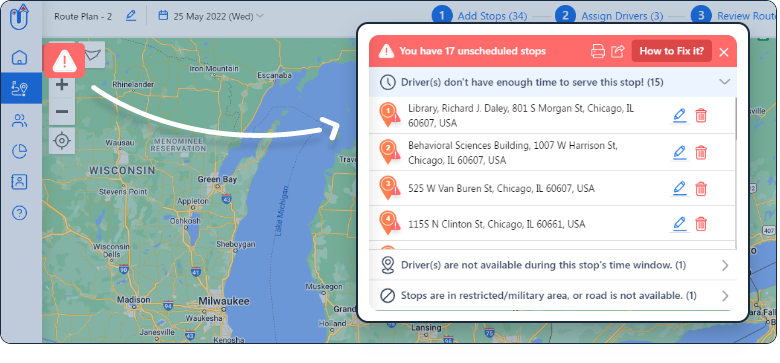 Unscheduled Stops