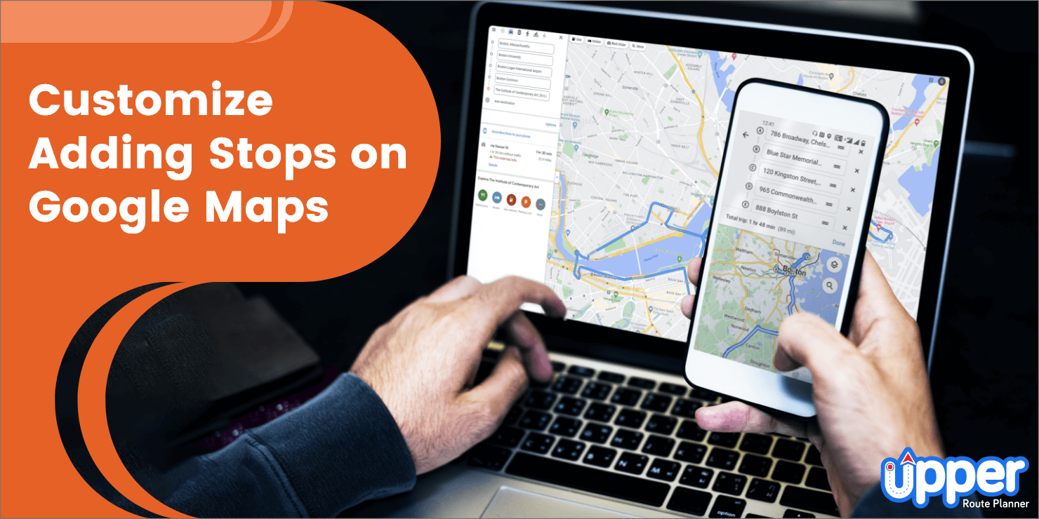 How to add a stop on google maps