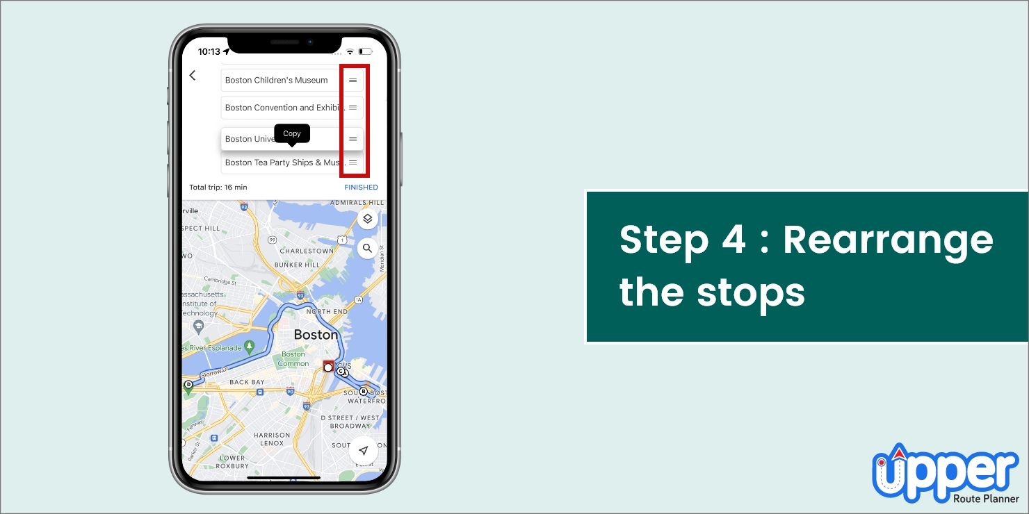 Rearrange the stops