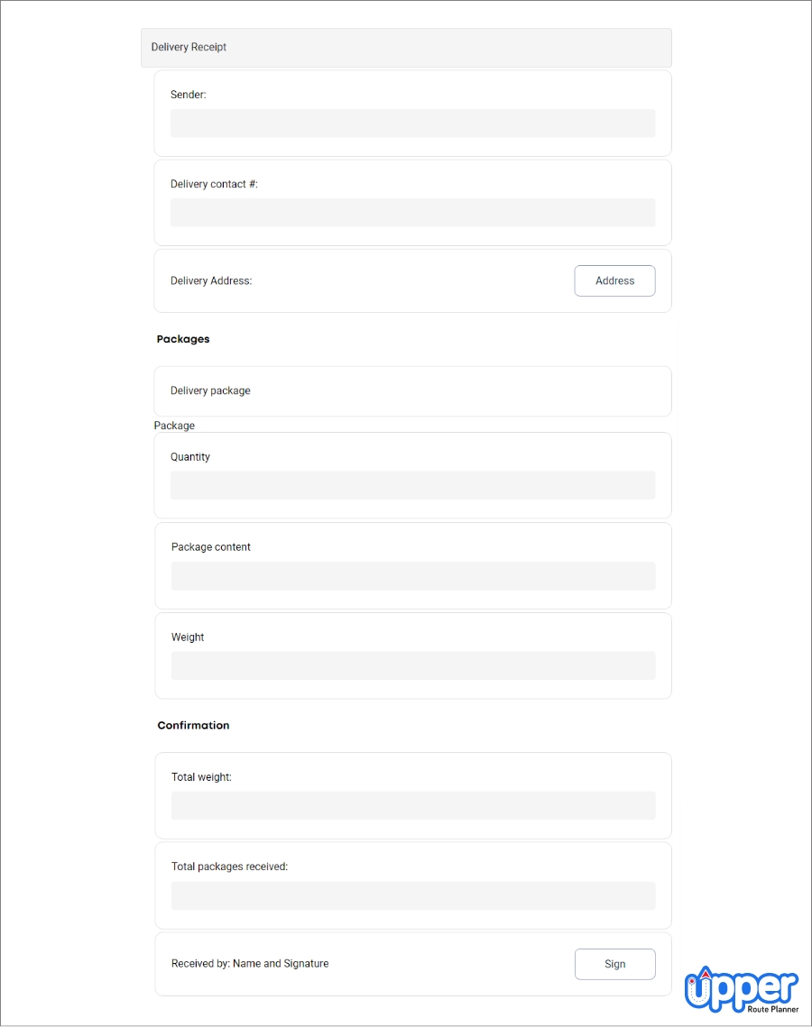 delivery receipt form template for bulk orders