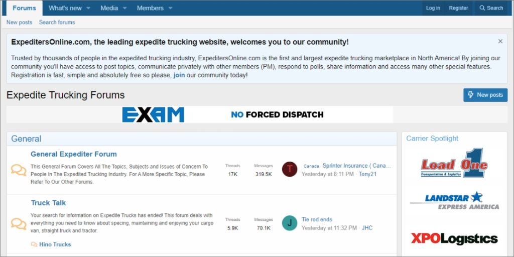 ExpeditersOnline - driver forum