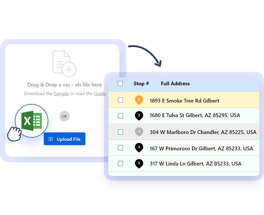 Drag and drop feature