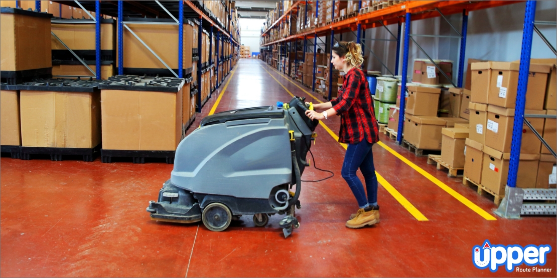 Clean the warehouse space regularly to organize a warehouse
