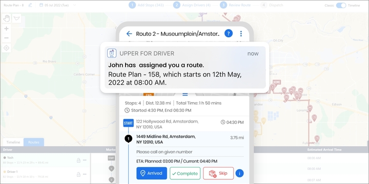 Dispatch routes to pest control technicians