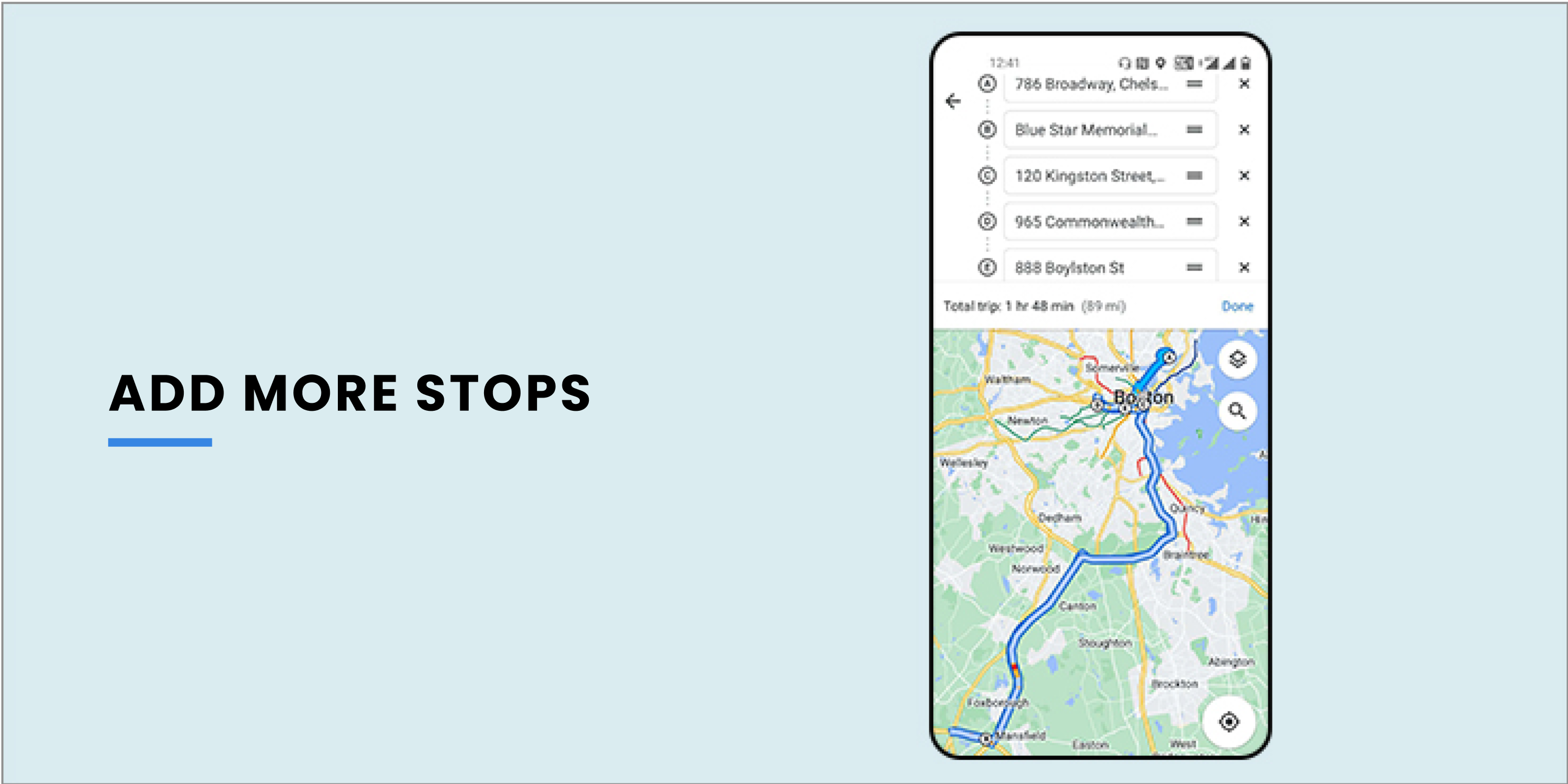 Add stops