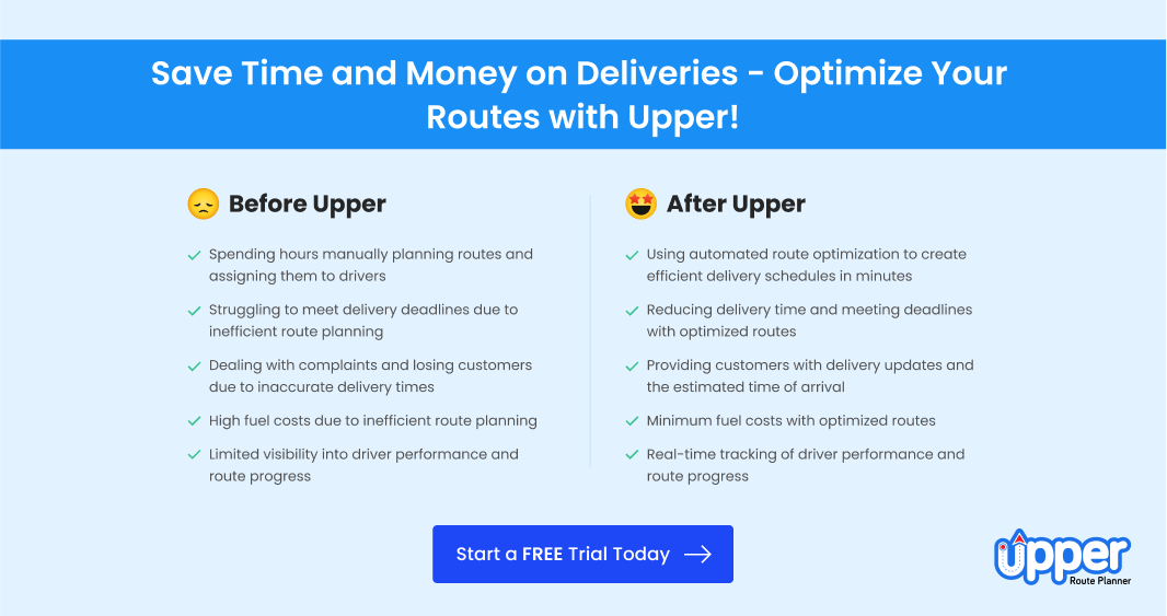 Upper - route planning and route optimization software