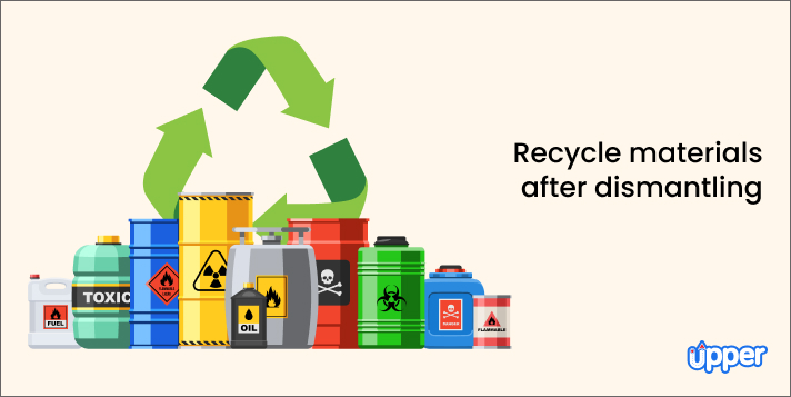 Recycle materials after dismantling