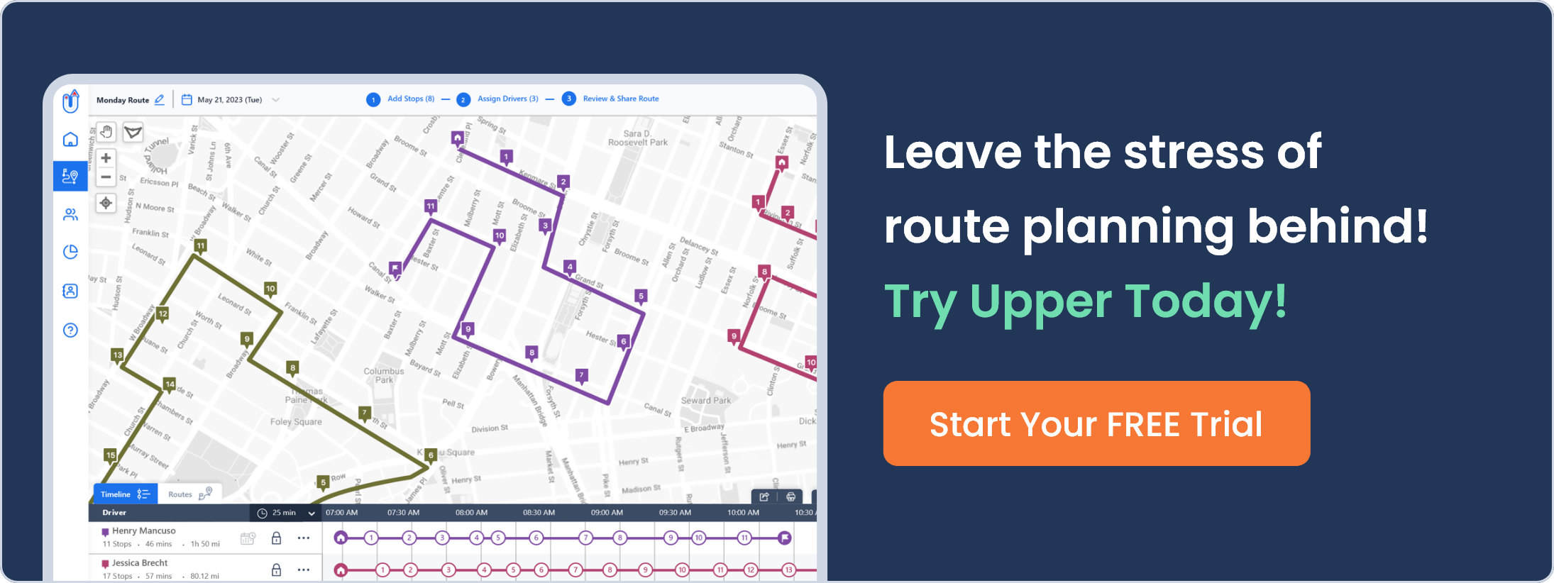 Leave the stress of route planing