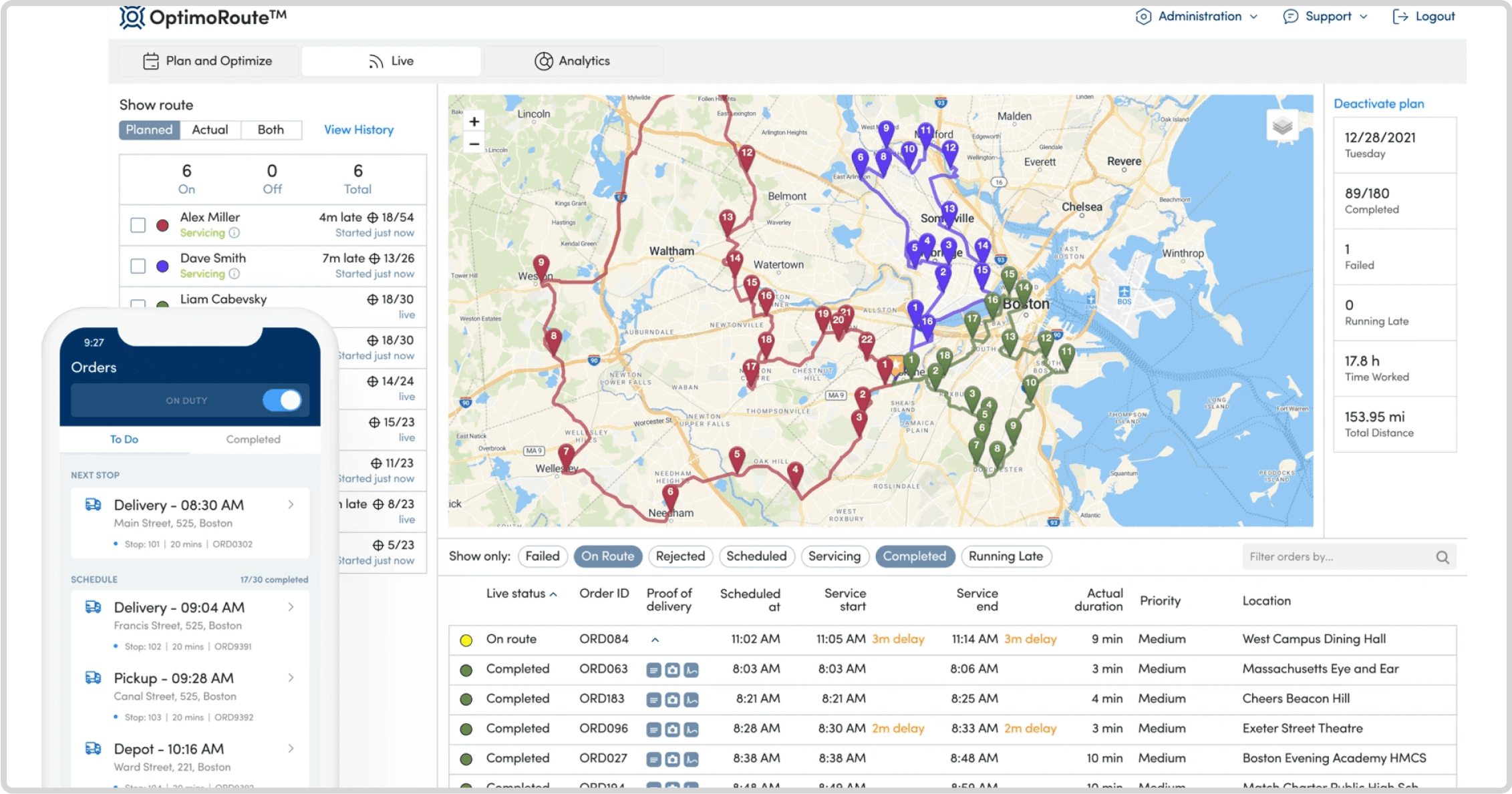 Mobile driver app