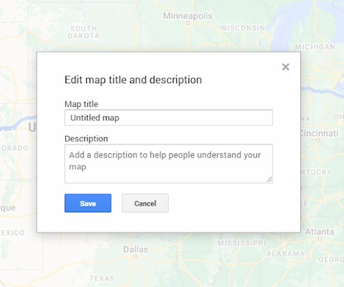 click on save and your map will be saved