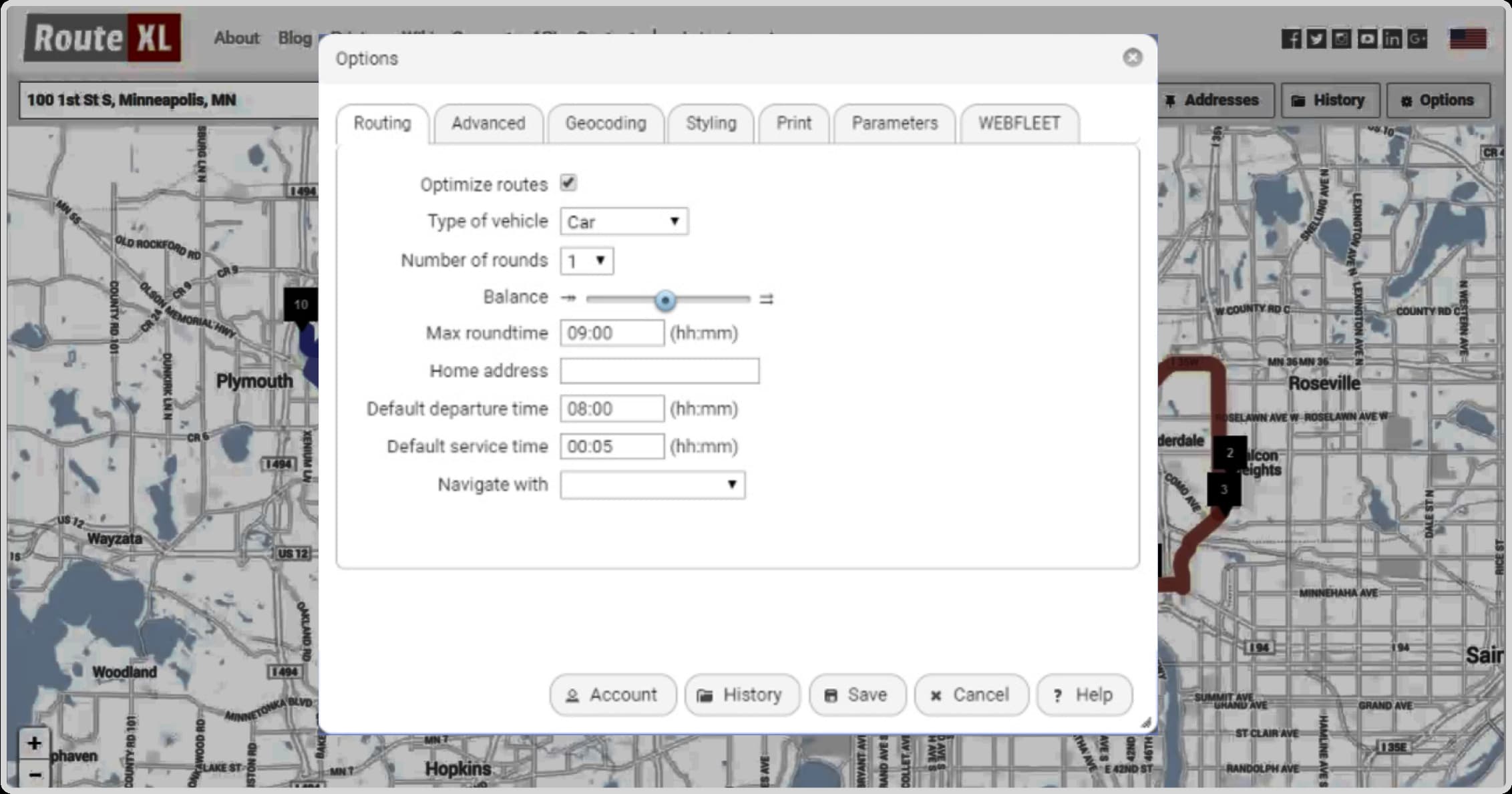 Define operating areas