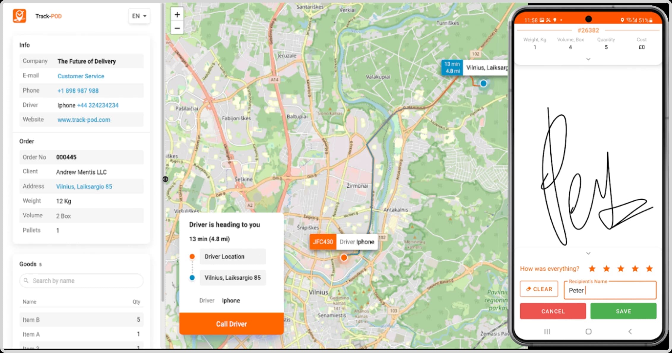 Define operating areas