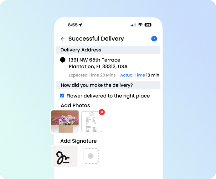 Flower Delivery Route Planning and Optimization software Upper