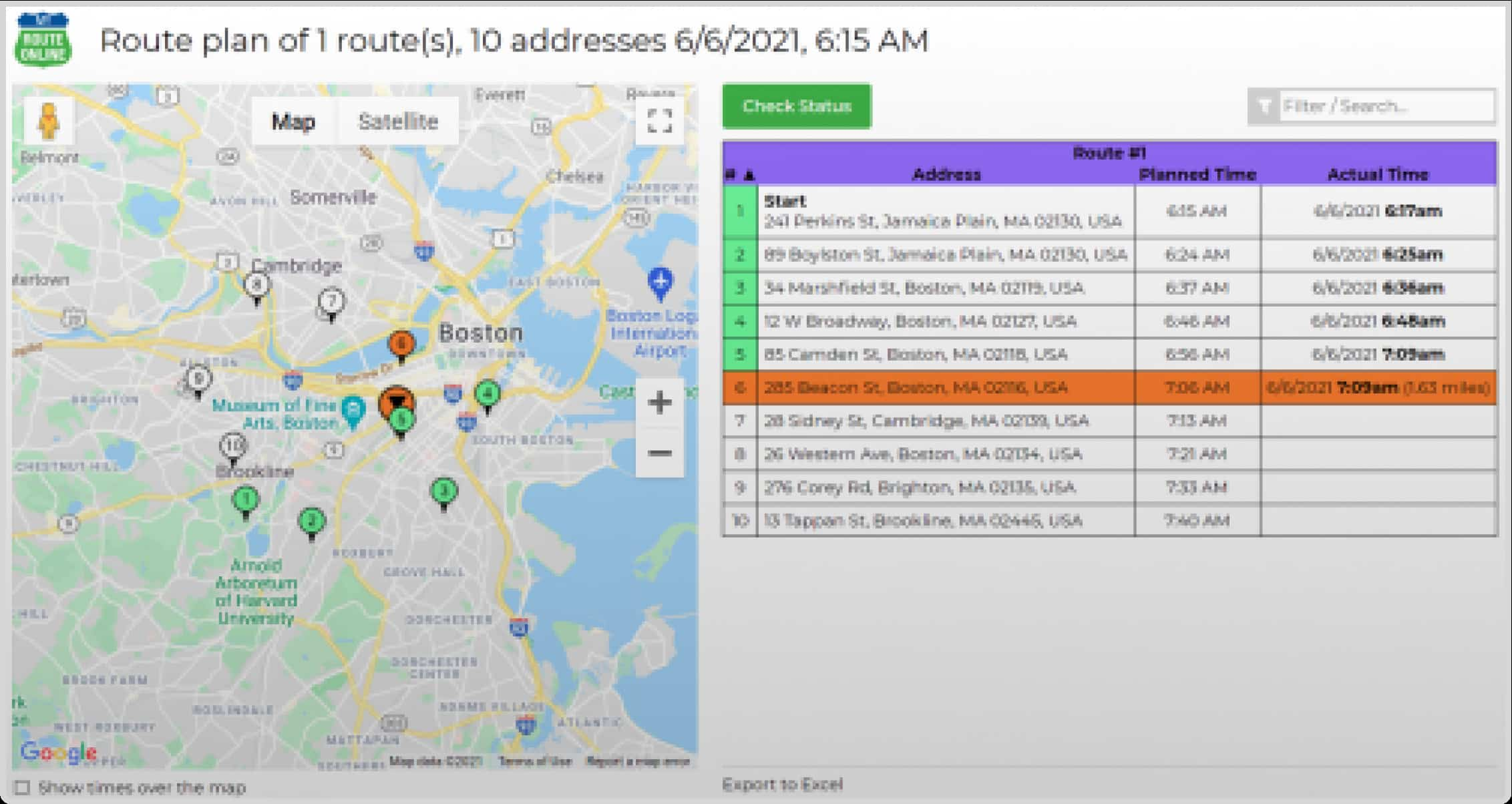 delivery tracking