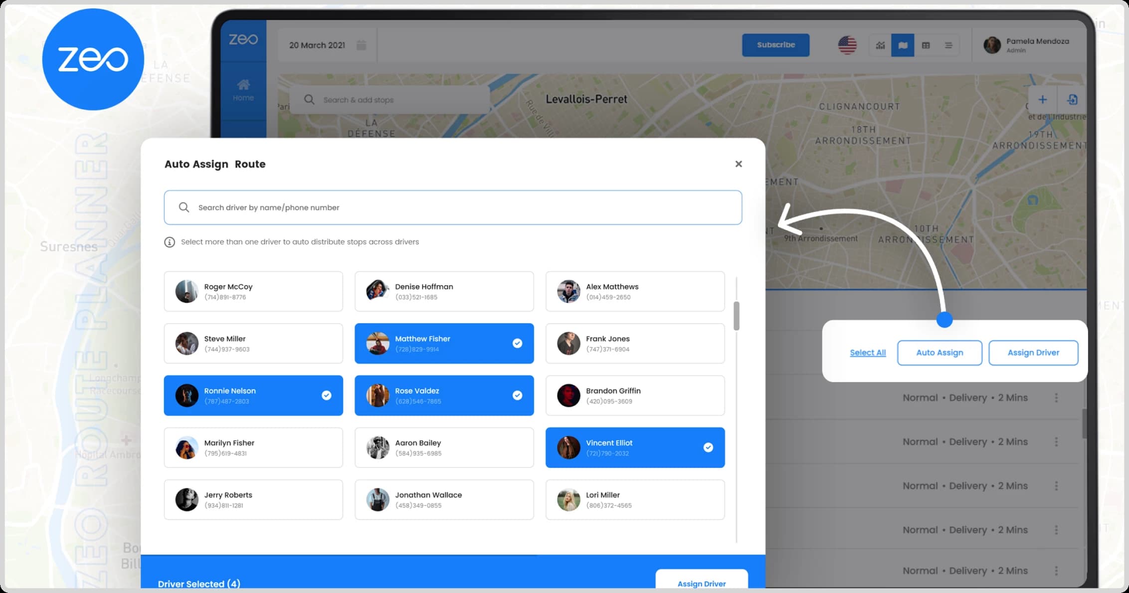 Auto assign route