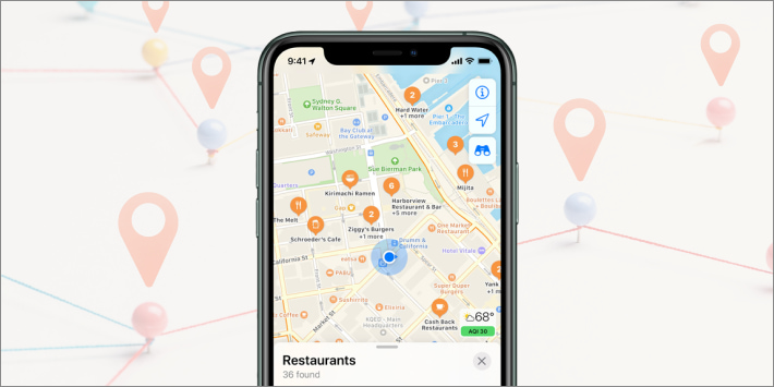 Apple maps - free route planner app