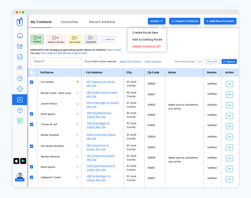 Manage contact book