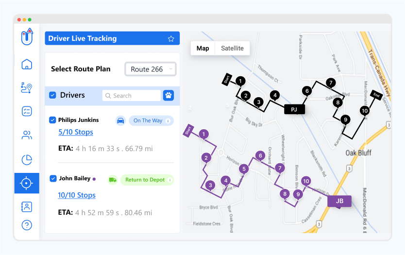 Driver Location Updates Through Live Tracking