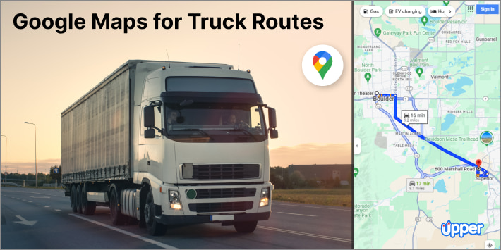 Google maps for truck routes