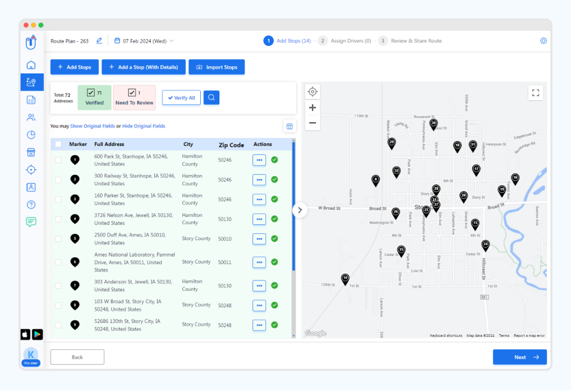 streamlined route planning