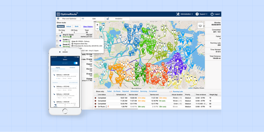 OptimoRoutes: Suitable for Smaller Fleets with Moderate Delivery Management Needs