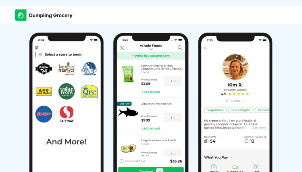 dumpling grocery app