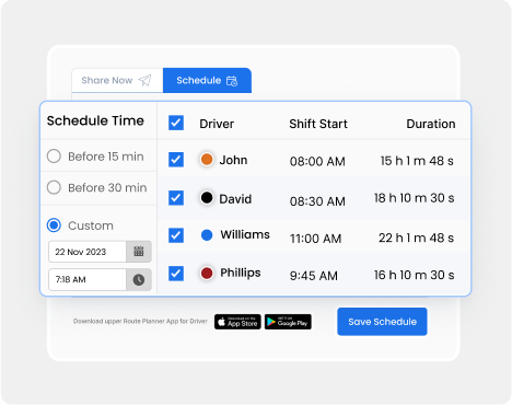 Dynamic scheduling and routing 