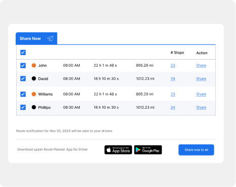 One-click dispatch