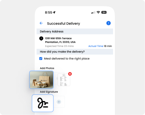 Proof of delivery