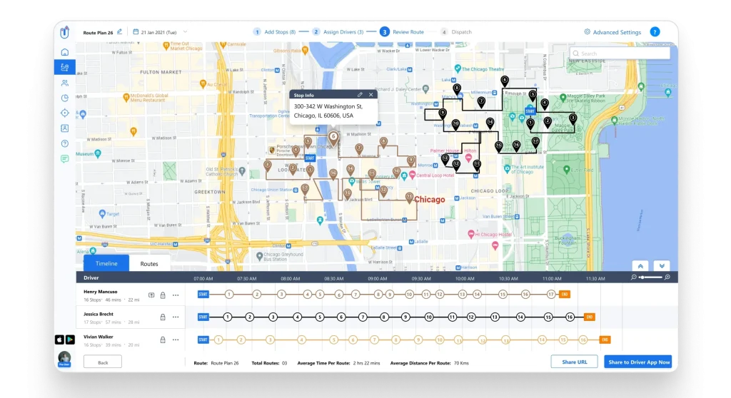 Real-time route optimization