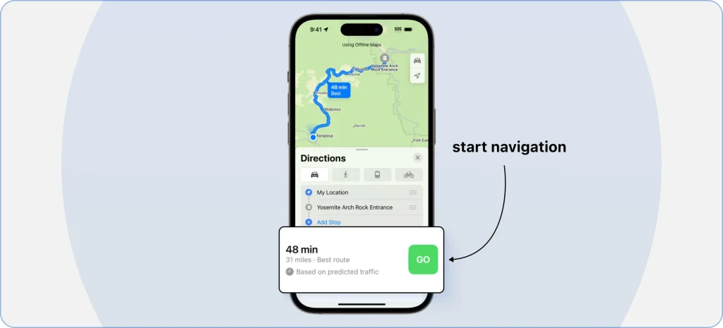 Start navigation