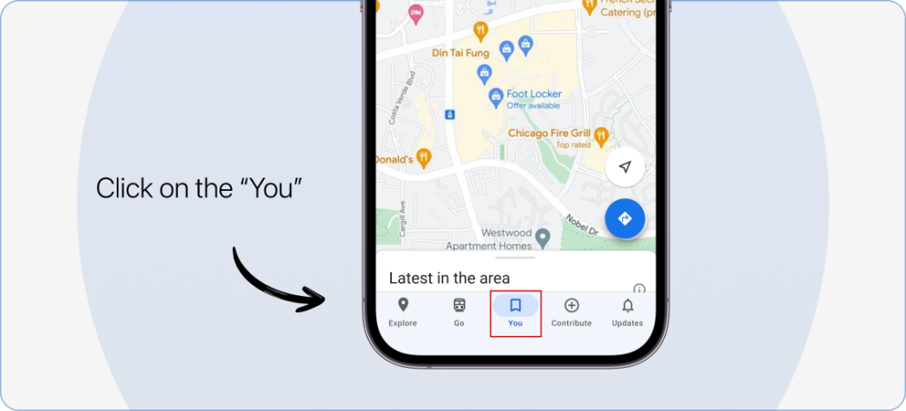 Step 2: Clicking on the “You” option positioned below in the centre.