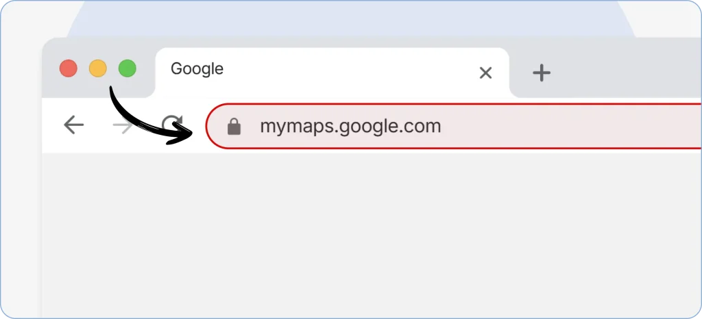 Open your web browser and type Google Maps in the search bar.