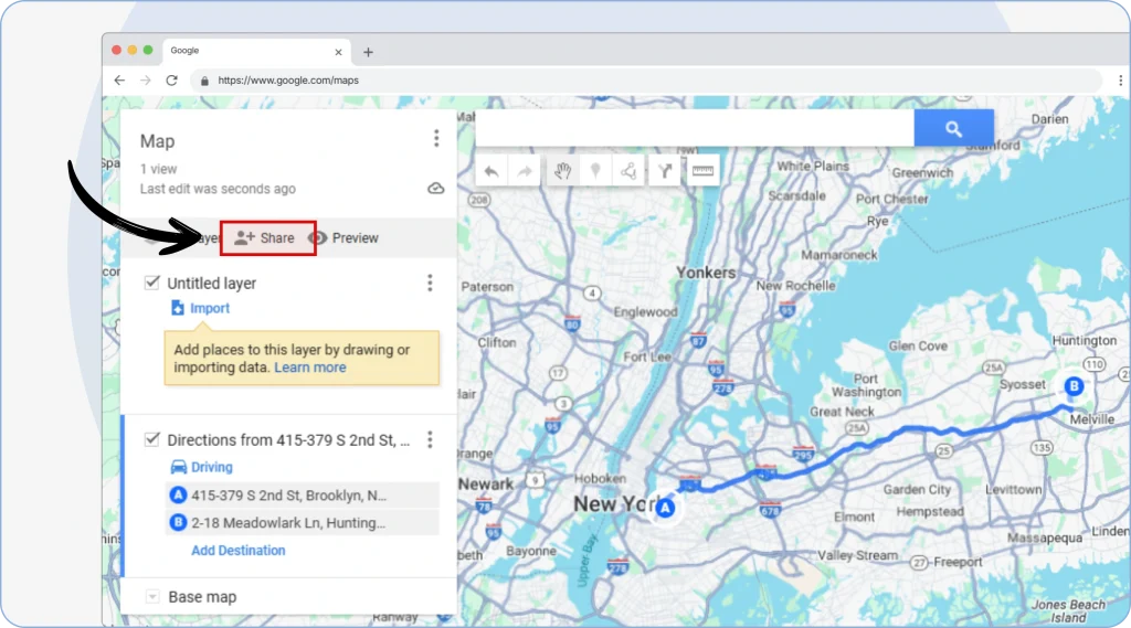 10. Once you have added all your desired destinations, you can share them with your friends, family, and loved ones.