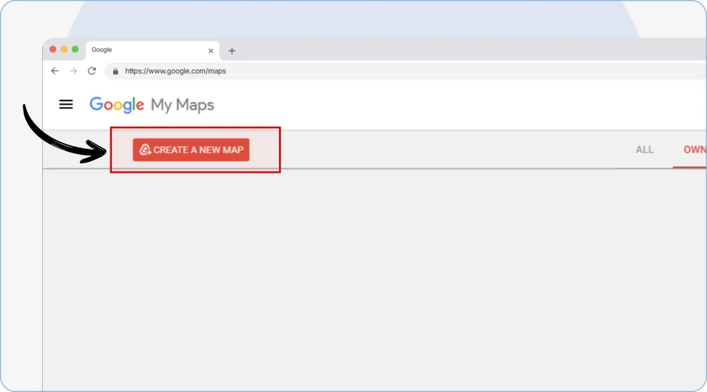 2. Click on the “Create a New Map” button at the top.
