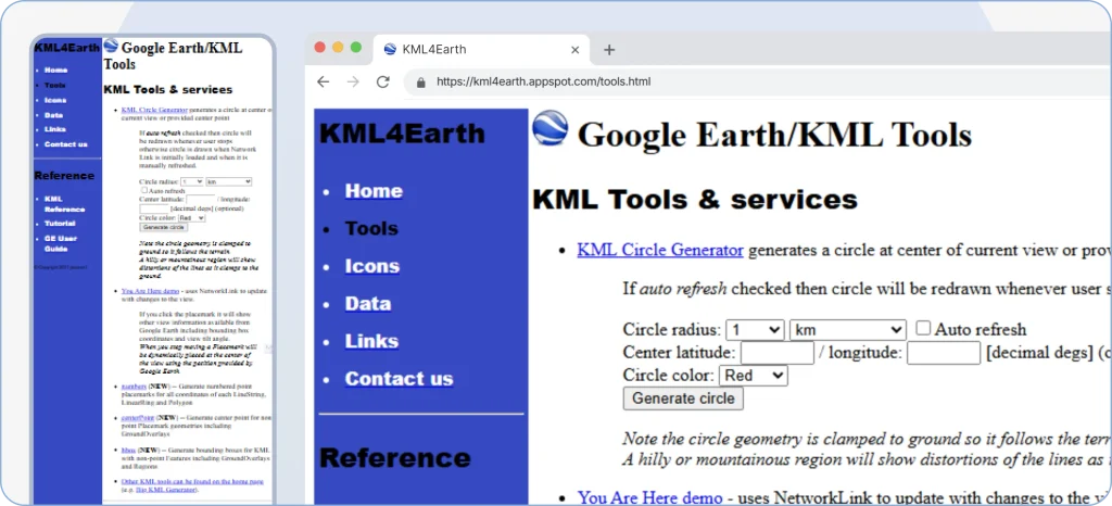 As you open the website through your desktop or mobile, select the circle’s radius in kilometers, nautical miles, feet, meters, and miles.