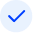 Blue checkmark icon indicating completed or verified feature