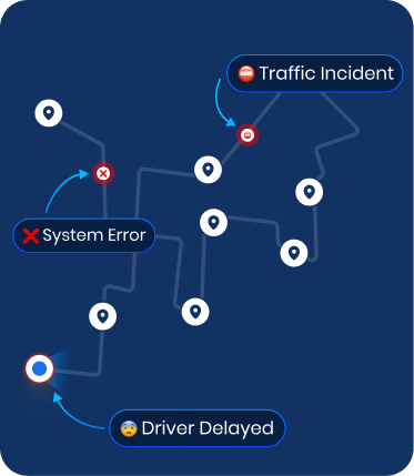 Route plan breaking apart—illustrating how one change disrupts operations