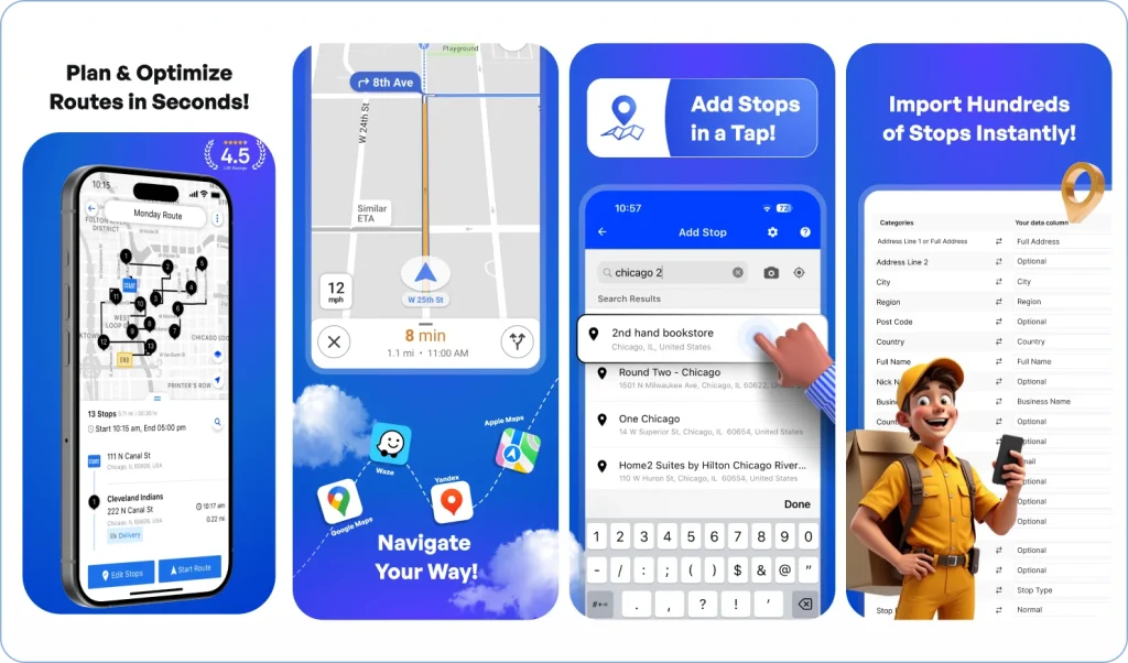 Upper Route Planner's Advanced truck routing app compared to Google Maps for truck routes