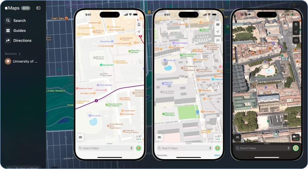 Apple Maps as roadtrippers alternatives and competitors