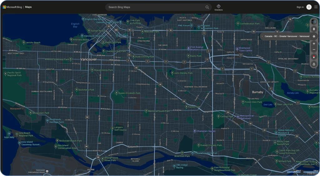 Bing Maps as roadtrippers alternatives and competitors